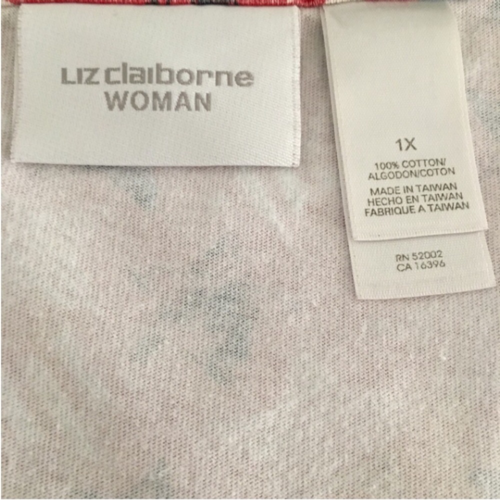 Liz Claiborne tees stars stripes bundle 2 shirts patriotic American holiday - Picture 8 of 14